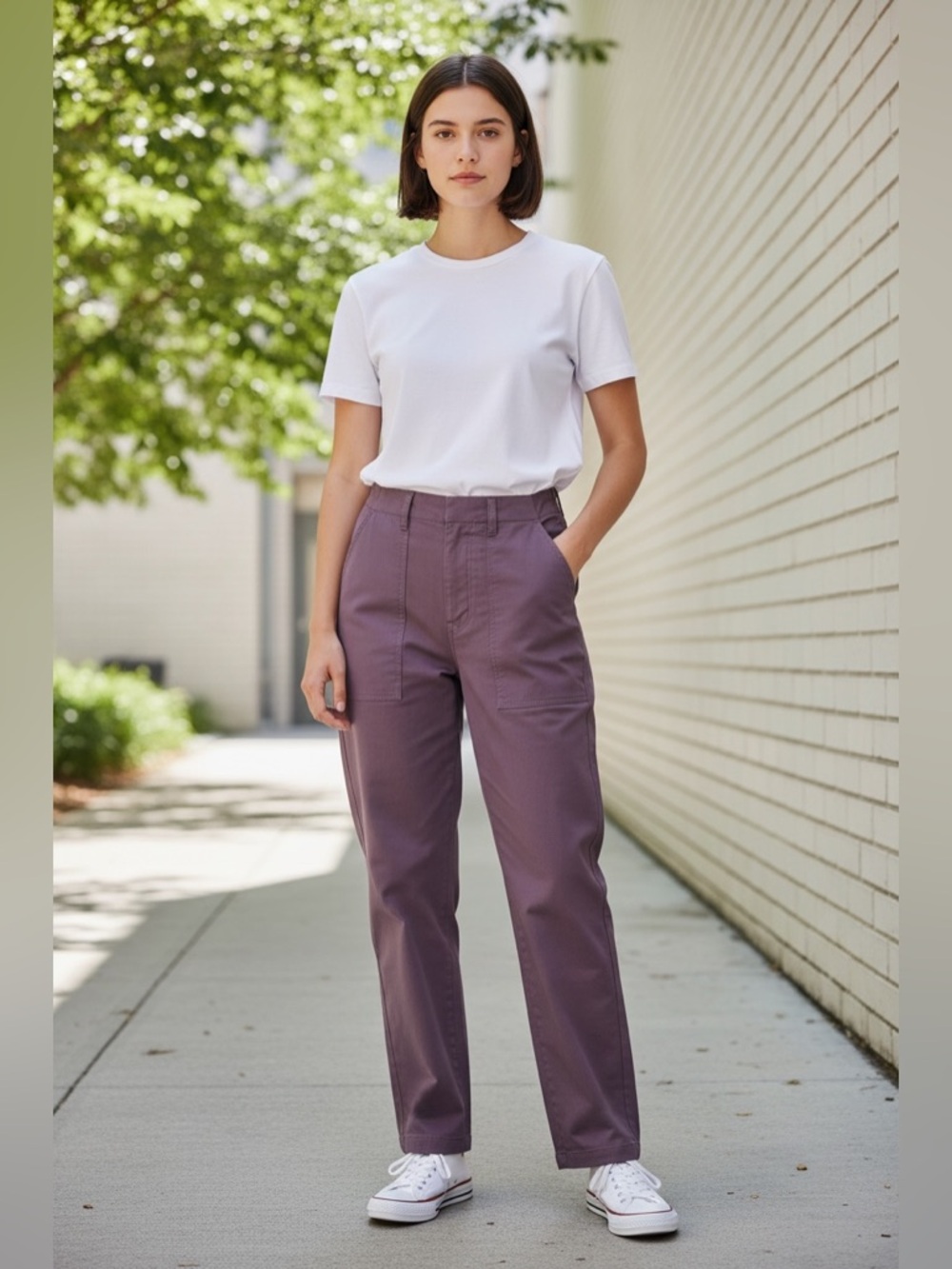 Eddie Bauer Horizon straight ankle Purple Pants SZ:US6 2025